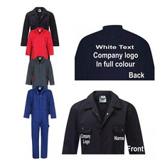 Personalised blue red green black overalls custom printed coveralls boiler suit