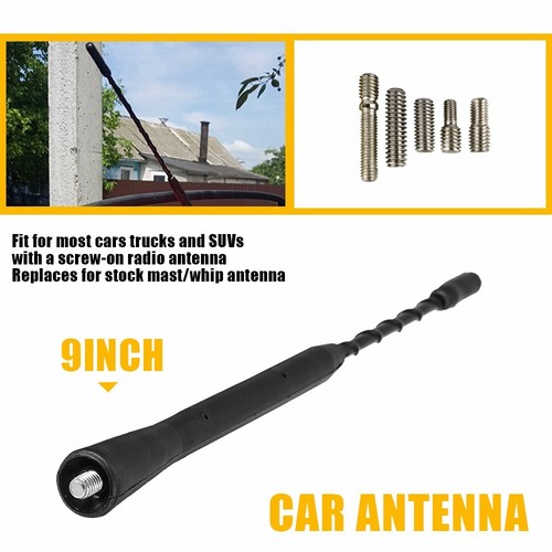 Roof Antenna Radio FM AM Signal Antena Black W/Screw Universal For Car ...