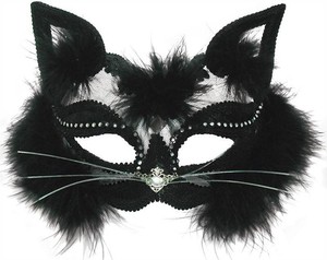 Transparente Gato Negro Mascara Baile De Mascaras Antifaz Disfraz De Halloween Ebay