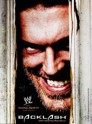 Triple H Backlash Pay Per View Poster 12'' x16'' The Shining Heres Johnny Spoof