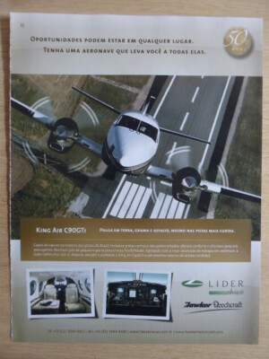 2008 PUB HAWKER BEECHCRAFT KING AIR C90GTi FLUGZEUG PORTUGIESISCH ANZEIGE
