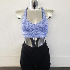Periwinkle  Athleta  Solace Printed Sport Bra