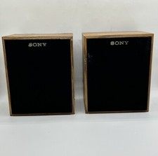 TWO Sony Woodgrain Speakers SS-U11 40W 8 Ohm Bookshelf Speakers