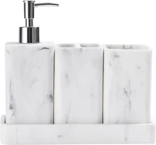 Bathroom Accessories Set, 4 Pcs Bathroom Accessory Set, Soap Dispenser, Toothbru