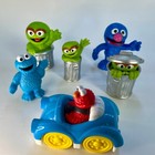 Sesame Street Elmo, Oscar, Grover & Cookie Monster (Lot of 6 figurines)