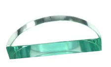 Eisco Labs Glass Semicircular Block, 3 1/2"x15/16" (100x18mm)