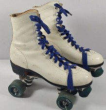 Vintage Sure Grip Super X White Roller Skates Women's Sz 9