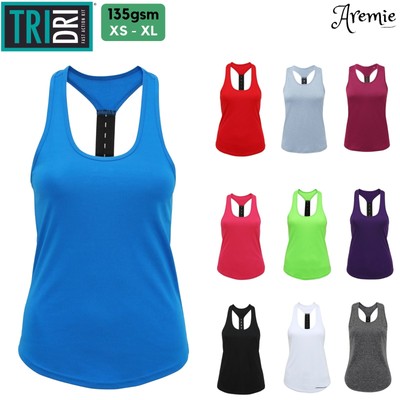 TriDri Damen Rennsport Rückenweste | Fitnessstudio Fitness Performance Laufen Yoga Top