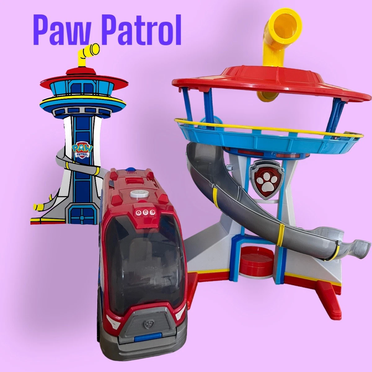 2 Pcs Paw Patrol Mission Cruiser #14 RV Lookout Tower W Sounds See Details