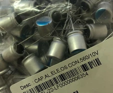 NIPPON APS-100ELL561MJC5S Capacitor 560uF 10V Aluminum Poly Radial ROHS  Qty.5