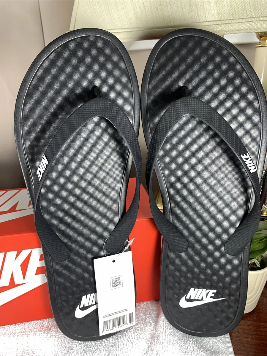 Nike Air Men's Sandals Slippers Slides Flip Flops Black Brand NEW+Box Size  13