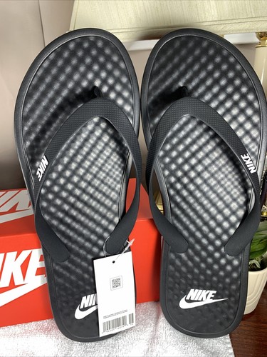 Nike Air Men's Sandals Slippers Slides Flip Flops Black Brand NEW+Box Size  14 | eBay
