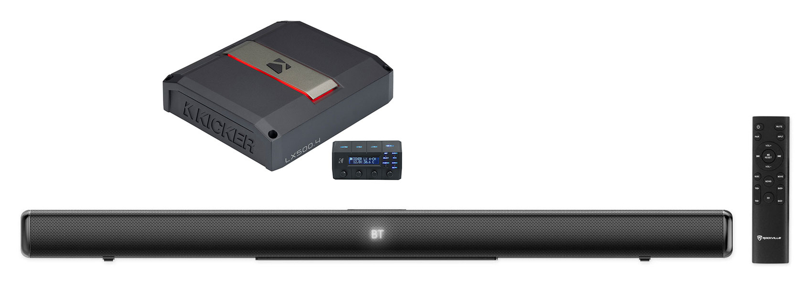 4-канальный автомобильный усилитель звука Kicker 51LX5004 Звуковая панель для домашнего кинотеатра LX5004