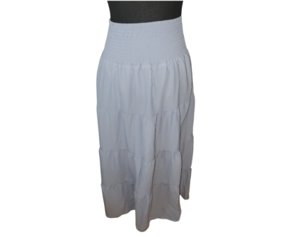 Boho Elastic Wasit A line Ruffle skirt