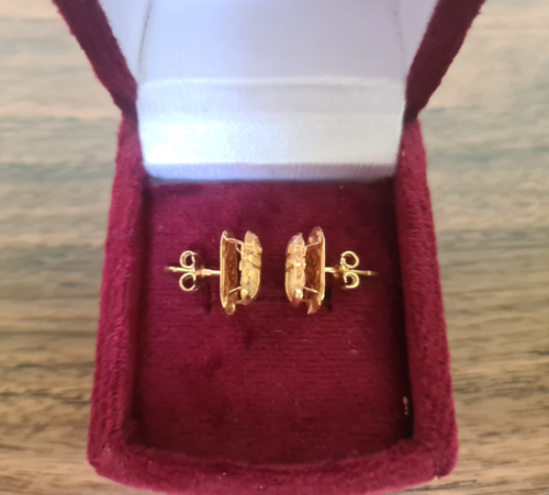 Handcrafted 18k Yellow Gold 3D Ancient Egyptian Scarab Earrings, 1.9g - Picture 5 of 22