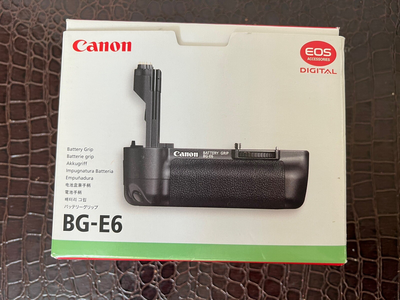 Genuine OEM Canon BGE6 Battery Grip For DSLR Camera Black NEW! USA