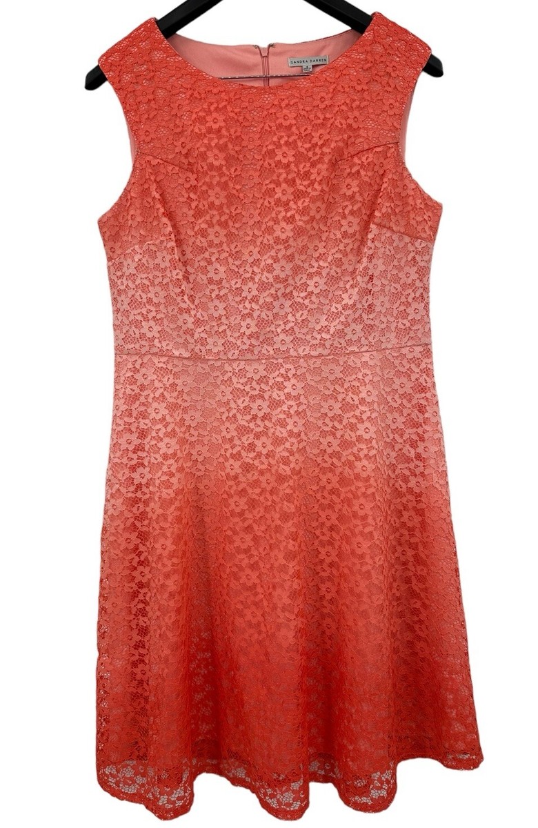 sandra darren fit and flare dress Sandra Darren Women's 3/4 Sleeve Crew Neck Solid Tie Waist Glitter Fit and Flare Dress