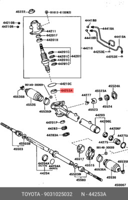 OE seal, oil for power steering rack housing, 9031025032 for Toyota 90310-25032