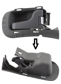 Poignée porte intérieure droite grise Mercedes Vito W638 1996 1997 1998 1999 2000 2001 2002 2003