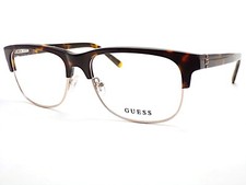 Guess Glasses Frame Dark Brown Havana Gold 55mm Unisex Eyeglasses GU50081 052