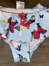 Bikini Set PatPat Sz 4/5 Pretty Colorful Light Blue W Butterflies 2 Pieces EUC
