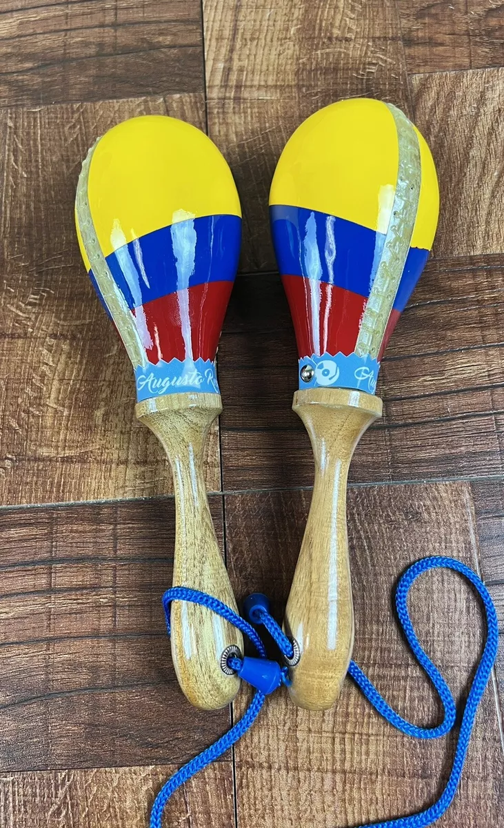 Leather Mini Maracas Colombia, Venezuela, Ecuador Flag Design De
