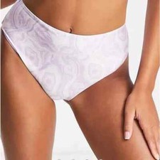 Topshop Purple Mineral Print High Waisted Bikini Bottom NWT Size 12