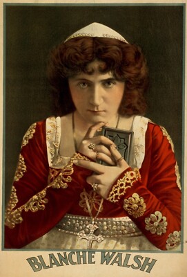 Blanche Renaissance Woman - Vintage Theater Poster 1890s - 5 x 7 inch Print