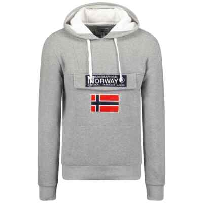 Geographical Norway GADRIEN Herren Grau Sweatshirts Kapuzenpullover WW6114H/GN