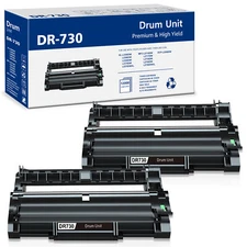 2 PACK DR730 Drum Unit DR660 For Brother HL-L2350DW L2395DW MFC-L2730DW printer