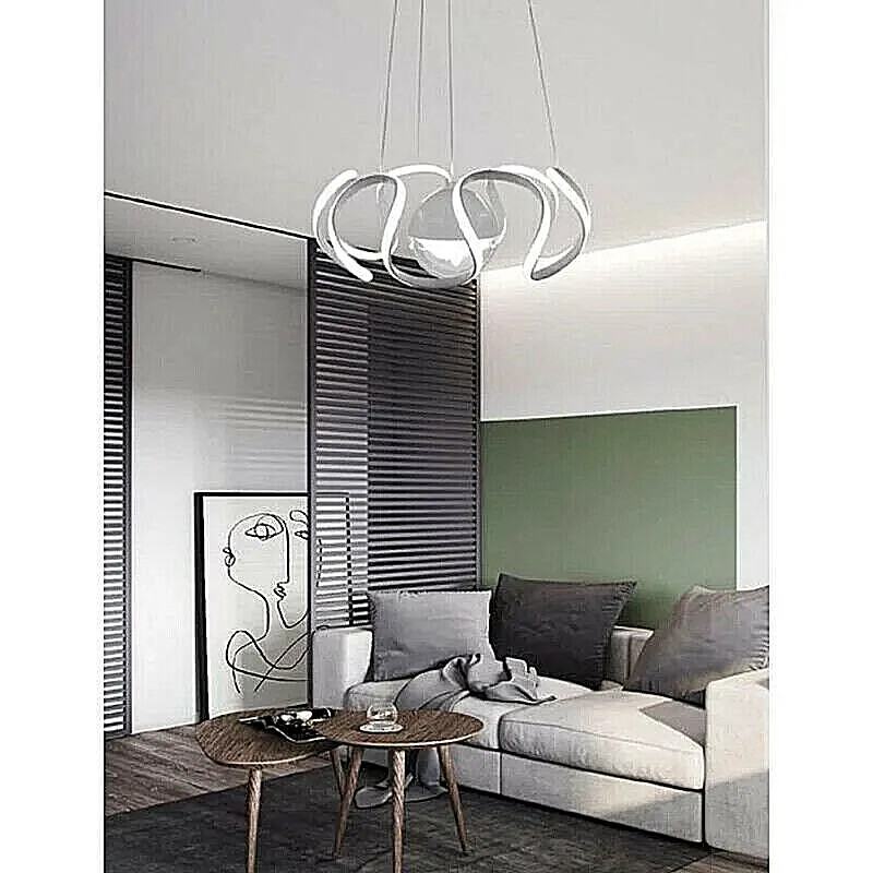 Plafoniera Moderna LED 78W Bianco Freddo LP-11BF Lampada Design Spirale