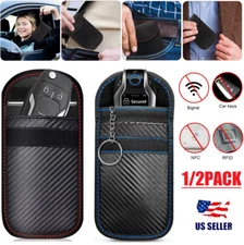 2× Car Key Fob RFID Signal Blocker Faraday Signal Blocking Pouch Bag Anti-theft