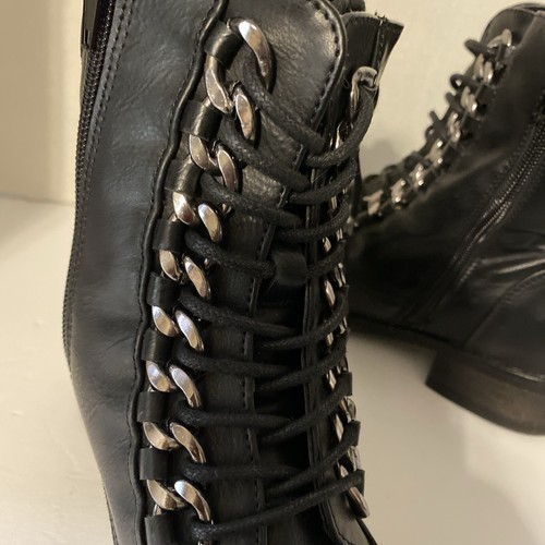 Limelight Combat Stiefel Damen Gr. 39 (8,5 US) (6,5 UK) Kettenstil Ösen Unikat - Bild 5 von 10