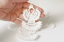 Crochet Baubles Christmas tree Decorations Hanging ornaments 1 set of 10 Angel