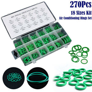 270Pcs 18 Size A/C Rubber O-Ring Assortment Gasket Seal Washer Rapid Seal Repair