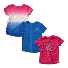 Member's Mark Tag Free 3-Pack Girls My Favorite Active Tees, VSCG221602 (Pink &