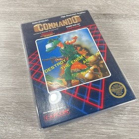 Commando 5-Screw (Nintendo NES, 1986) Complete Hang Tag Rare w/ Protector