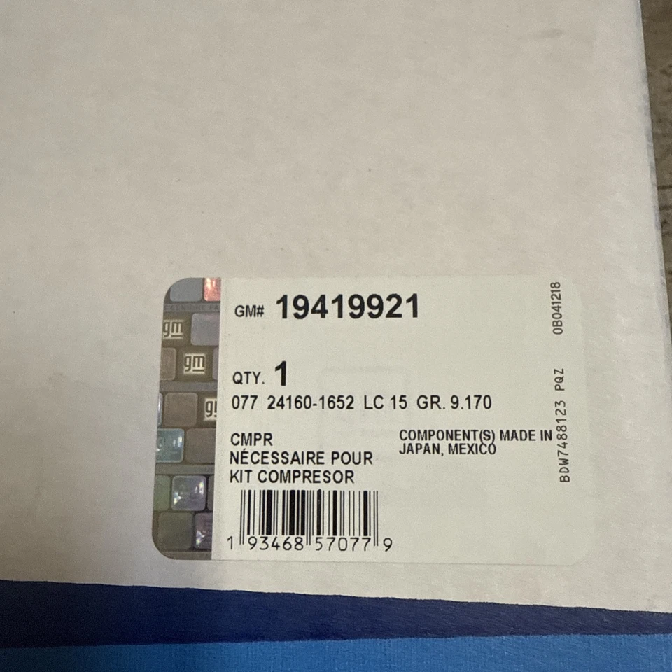 Compresor de aire acondicionado GM 19419921 con embrague para Cadillac SRX Buick LaCrosse 12 Foto 3 de 4