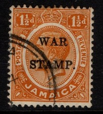 Jamaica 1917 King George V War Stamp 1½d SG74 Used