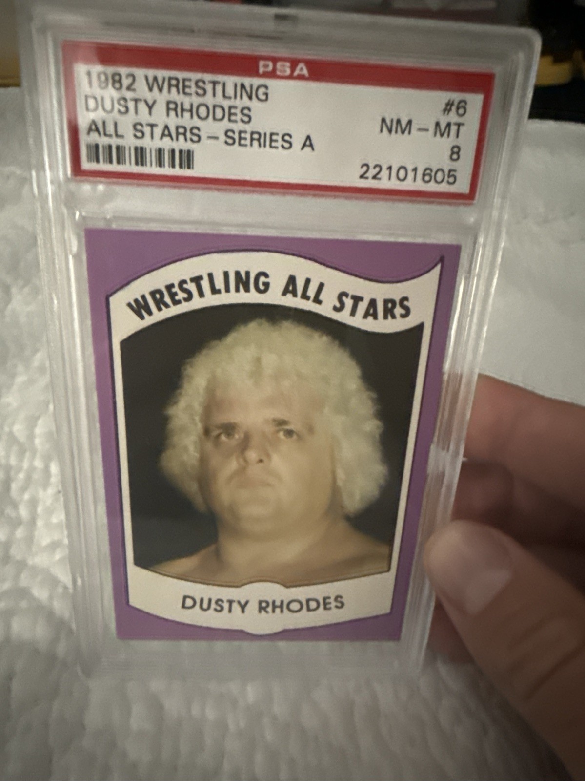 1982 Wrestling All-Stars Series A - Dusty Rhodes #6 (RC) PSA 8 WWE WWF WCW