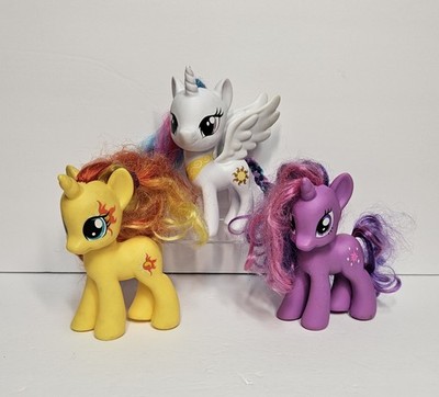 My Little Pony 6'' Lot Of 3 Hasbro Sunset Shimmer Twilight Sparkle & Celestial