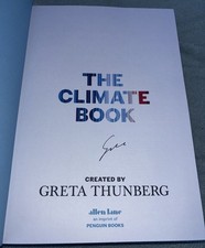 Greta Thunberg signed book The Climate Book