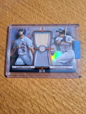 2026 Topps Tribute Albert Pujols/Yadier Molina Dual Relic Orange #4/25 Number...