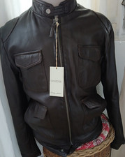 Blouson cuir homme CHYSTON Marron NEUF modèle vintage, Taille L