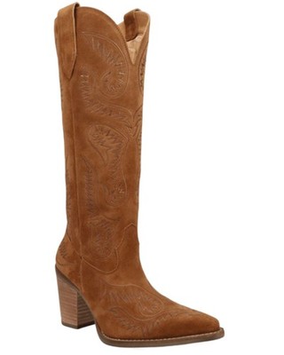 Dingo Women's Evita Suede Tall Western Boot - Snip Toe - DI2253-CML