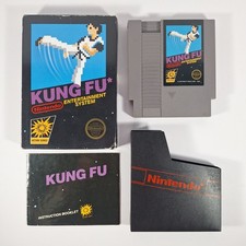 *Tested* Kung Fu Nintendo NES 5 Screw Complete with Box and Manual CIB Hangtab