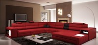 Wohnlandschaft Ledersofa Couch Ecksofa Eck Garnitur Design Modern Sofa + Usb Neu