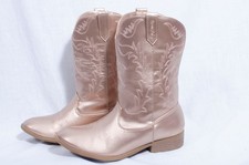 Kids Cowgirl Cowboy Western Boots Girls Mid Calf Boots Riding Boots Sz 4
