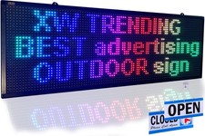 LED sign, scrolling sign 40" x 14", WiFi perfect tool for advertising, color ...