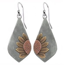 Brass Dangle Boho Earrings Handmade Ethnic Bo...